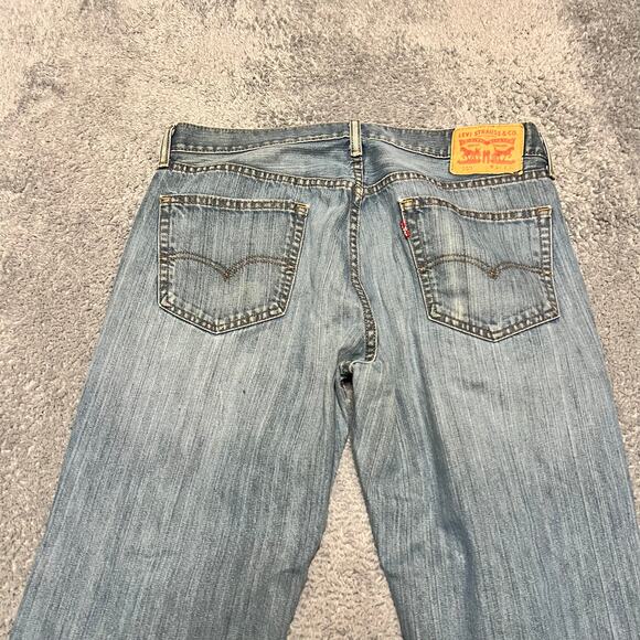 Levis Jeans Mens 34x32 Blue 559 Relaxed Straight Workwear Distressed Baggy - Picture 2 of 13